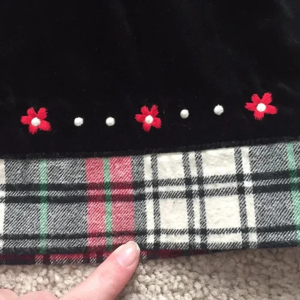 Hanna Anderson black and plaid dress sz 90